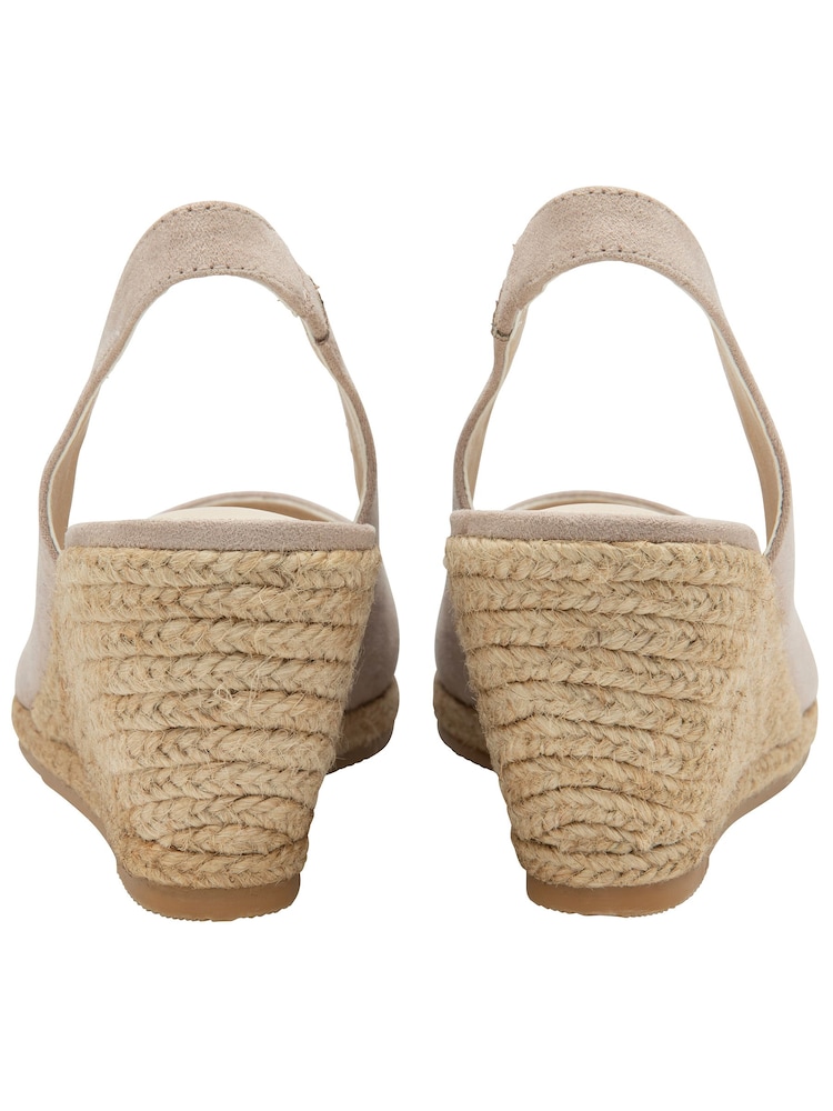 Lotus Natural Sling Back Wedge Espadrille Shoes - Image 3 of 4