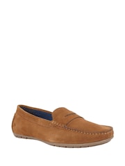 Lotus Brown Casual Slip-Ons Driving Shoes - Image 1 of 4