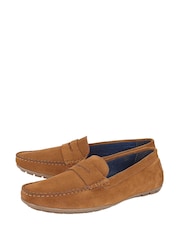 Lotus Brown Casual Slip-Ons Driving Shoes - Image 2 of 4