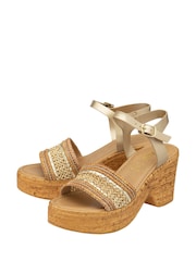 Lotus Natural Casual Flatform Wedge Sandals - Image 2 of 4