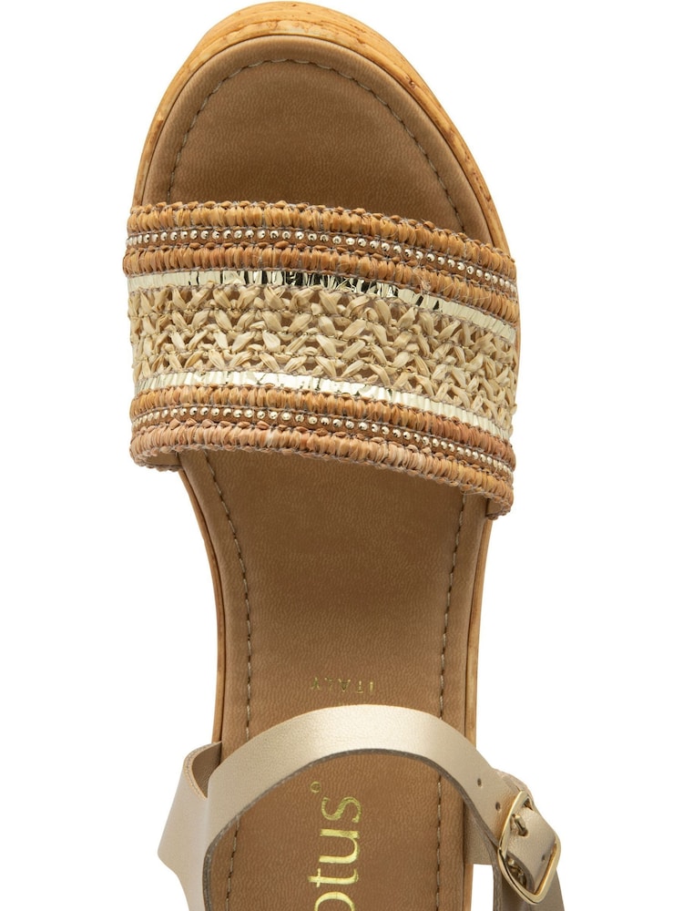 Lotus Natural Casual Flatform Wedge Sandals - Image 4 of 4