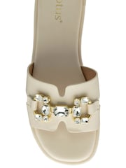 Lotus White Flat Slider Sandals - Image 4 of 4