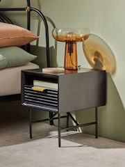 MADE.COM Black Haines Mango Wood Bedside Table - Image 4 of 4
