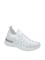 Lotus White Casual Knit Trainers - Image 1 of 4