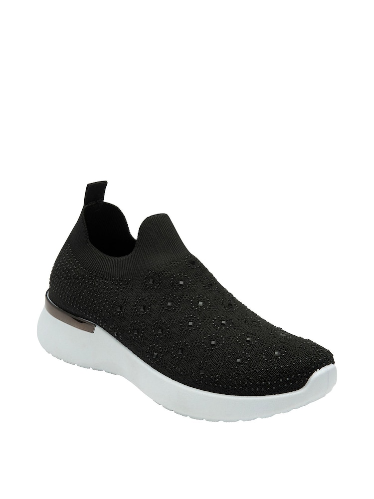 Lotus Black Casual Knit Trainers - Image 1 of 4
