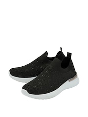 Lotus Black Casual Knit Trainers - Image 2 of 4