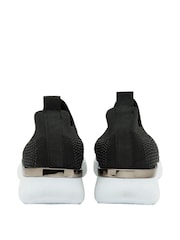 Lotus Black Casual Knit Trainers - Image 3 of 4