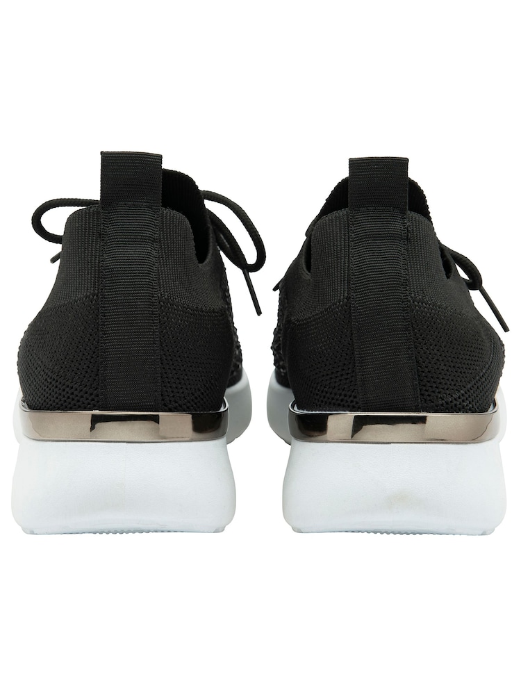 črna - Lotus Casual Knit Trainers - Slika 2 iz 4