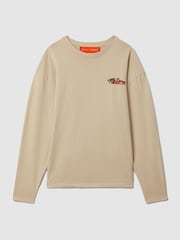 Reiss x McLaren F1 Team Taupe McLaren F1 Crew Neck Tour T-Shirt - Image 2 of 10