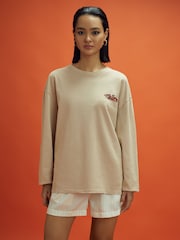 Reiss x McLaren F1 Team Taupe McLaren F1 Crew Neck Tour T-Shirt - Image 5 of 10