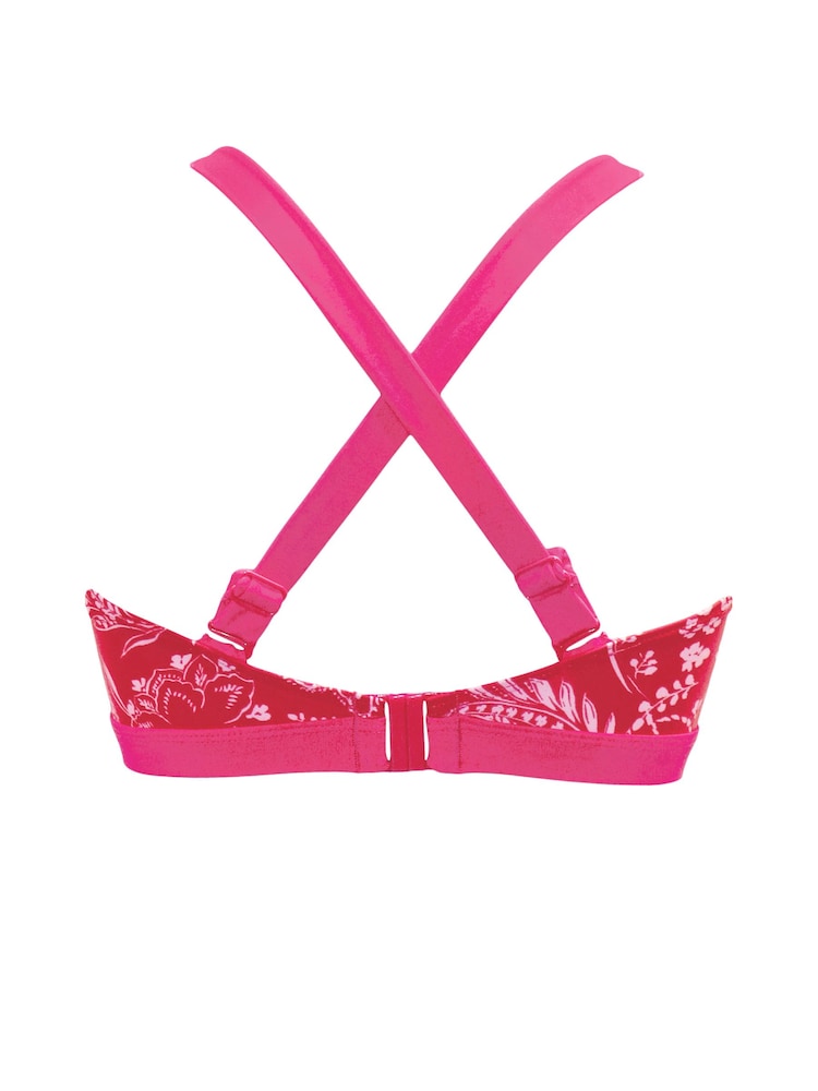 Pour Moi Red Non Padded Palm Springs Bikini Top - Image 3 of 4