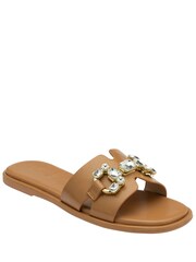 Lotus Brown Flat Slider Sandals - Image 1 of 4