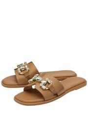 Lotus Brown Flat Slider Sandals - Image 2 of 4