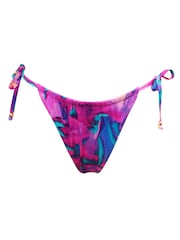 Pour Moi Purple Tie Side Cabana Adjustable Control Bikini Briefs - Image 3 of 4