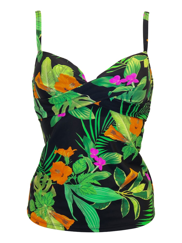 Pour Moi Black Palermo Underwired Padded Tankini - Image 2 of 4 Pour Moi Black Palermo Underwired Padded Tankini - Image 2 of 4