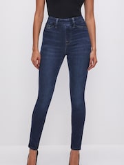 Good American Dark Blue Power Stretch Pull On Skinny Jeans - Image 1 of 1