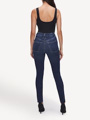 Good American Dark Blue Power Stretch Pull On Skinny Jeans - Image 12 of 13