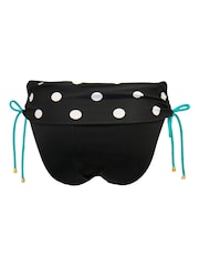 Pour Moi Black Beach House Fold Over Bikini Briefs - Image 4 of 4