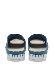 Lotus Blue Open Toe Mule Sandals - Image 3 of 4