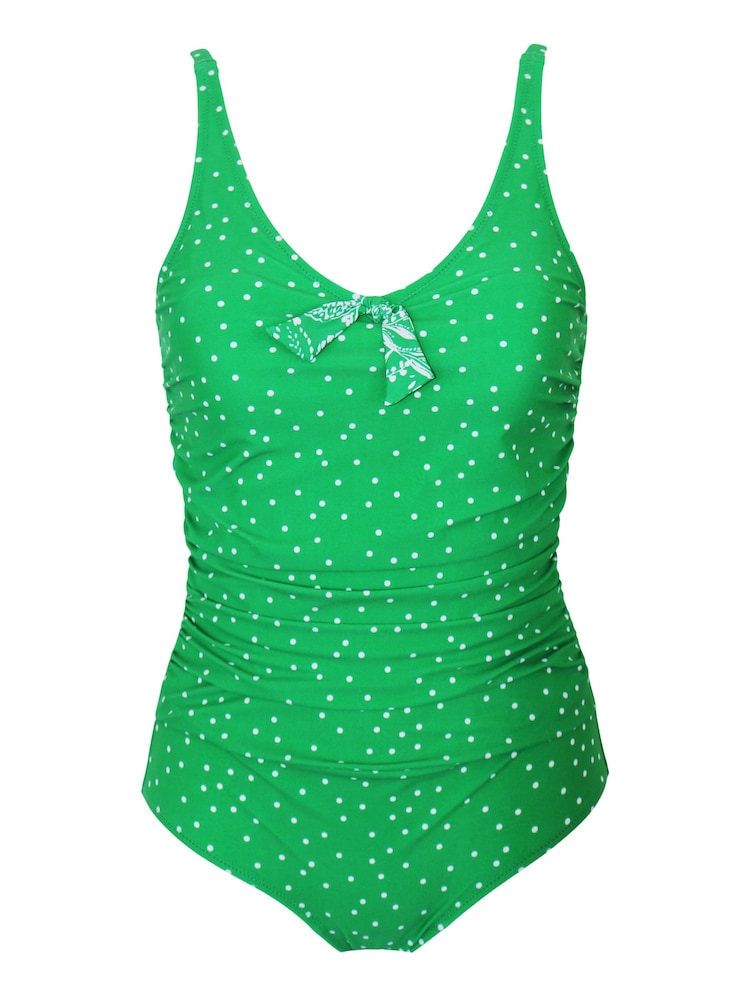 Groen - Pour Moi - Buikcorrigerend badpak met ruime ronde hals - Image 5 of 6