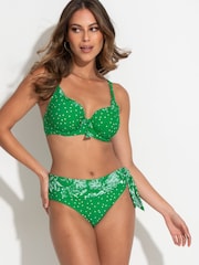 Pour Moi Green Leaf Roll Top Getaway Briefs - Image 2 of 4