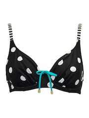 Pour Moi Black Beach House Underwired Non Padded Bikini Top - Image 3 of 4