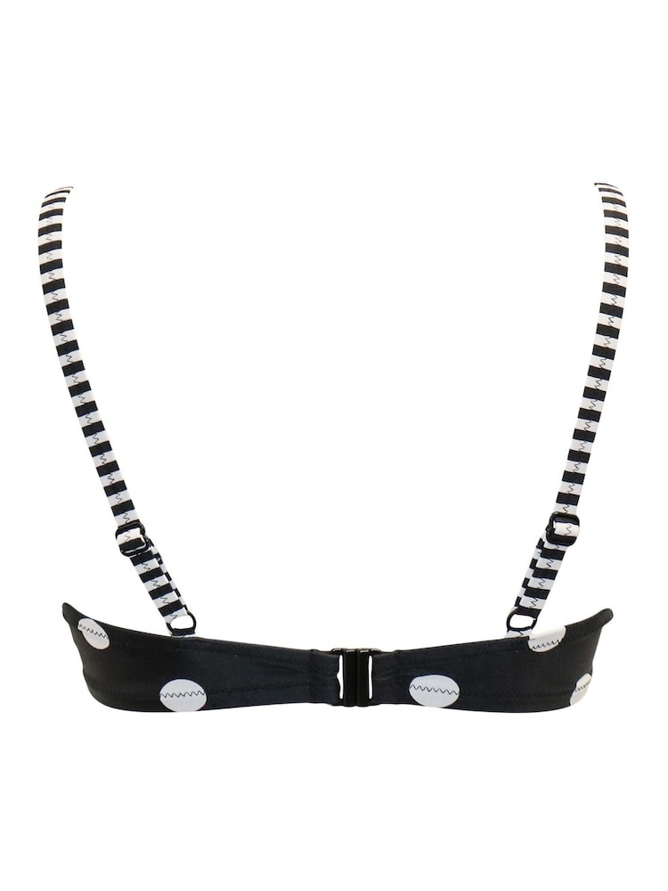 Pour Moi Black Beach House Underwired Non Padded Bikini Top - Image 4 of 4