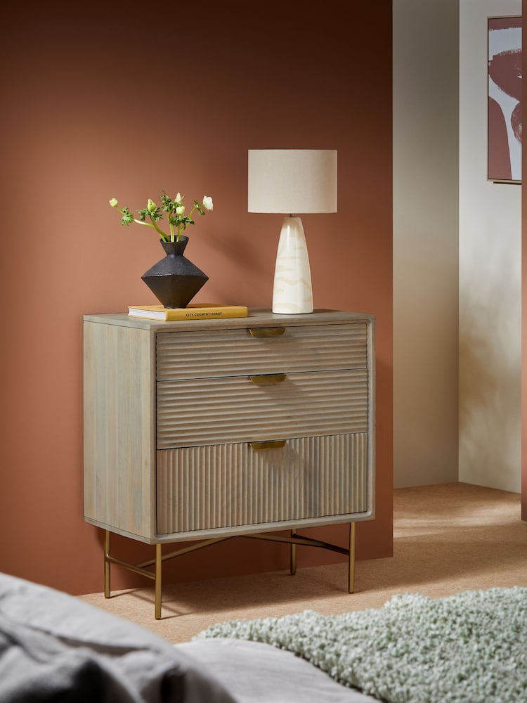 MADE.COM Grey Haines Mango Wood Chest of Drawers - Image 1 of 5