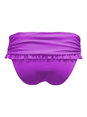 Donkerpaars - Pour Moi Ocean Breeze slip met omgeslagen rand en ruches - Image 4 of 4