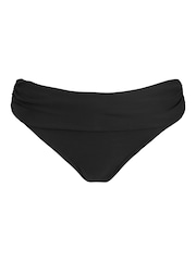 Pour Moi Charcoal Black Roll Top Free Spirit Bikini Briefs - Image 2 of 4