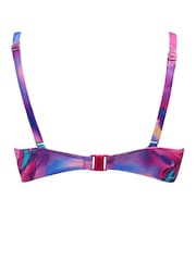 Pour Moi Purple Push Up Cabana Underwired Longline Ruched Bikini Top - Image 4 of 4