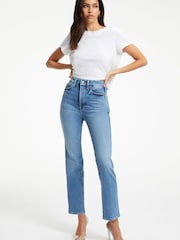 Good American Blue Good Legs Curve Straight Compression Jeans - Image 3 of 6