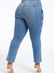 Good American Blue Good Legs Curve Straight Compression Jeans - Image 5 of 6