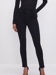 Good American Black Power Stretch Pull On Skinny Jeans - Image 1 of 7