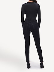 Good American Black Power Stretch Pull On Skinny Jeans - Image 11 of 13