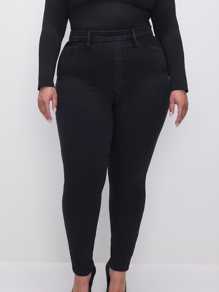 Good American Black Power Stretch Pull On Skinny Jeans - Image 2 of 7