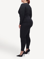 Good American Black Power Stretch Pull On Skinny Jeans - Image 9 of 13