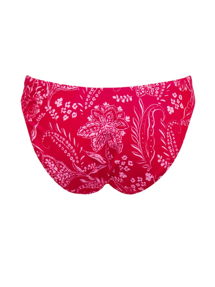 Pour Moi Red High Leg Palm Springs Tie Foldover Briefs - Image 5 of 5 Pour Moi Red High Leg Palm Springs Tie Foldover Briefs - Image 5 of 5