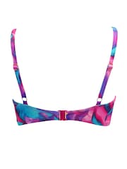 Pour Moi Purple Non Padded Cabana Underwired Longline Ruched Bikini Top - Image 4 of 4