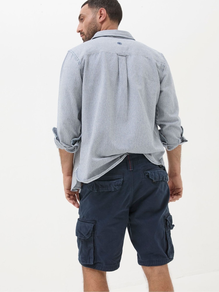 FatFace Breakyard Navy Blue Cargo Shorts - Image 2 of 4