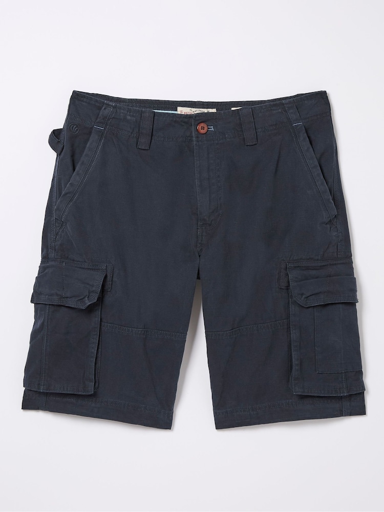 FatFace Breakyard Navy Blue Cargo Shorts - Image 4 of 4