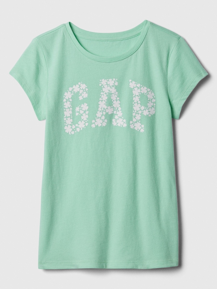 Gap Green Floral Graphic Logo Short Sleeve Crew Neck T-Shirt (4-13yrs) - Image 1 of 1 Gap Green Floral Graphic Logo Short Sleeve Crew Neck T-Shirt (4-13yrs) - Image 1 of 1