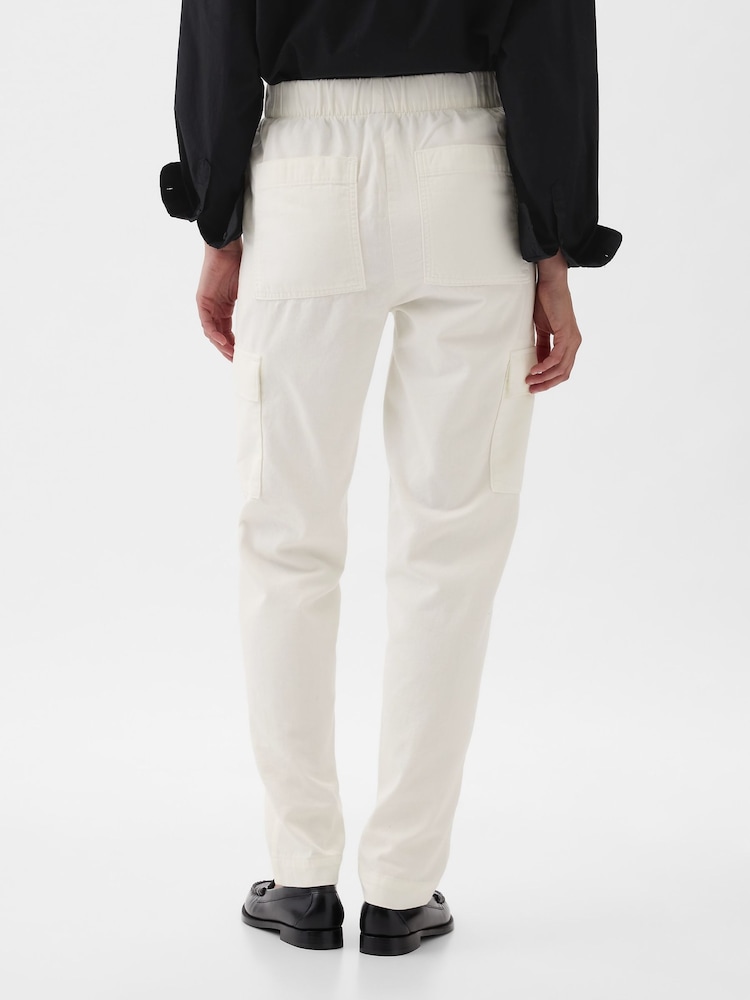 Gap White Twill Cargo Trousers - Image 2 of 5 Gap White Twill Cargo Trousers - Image 2 of 5