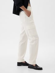 Gap White Twill Cargo Trousers - Image 3 of 5