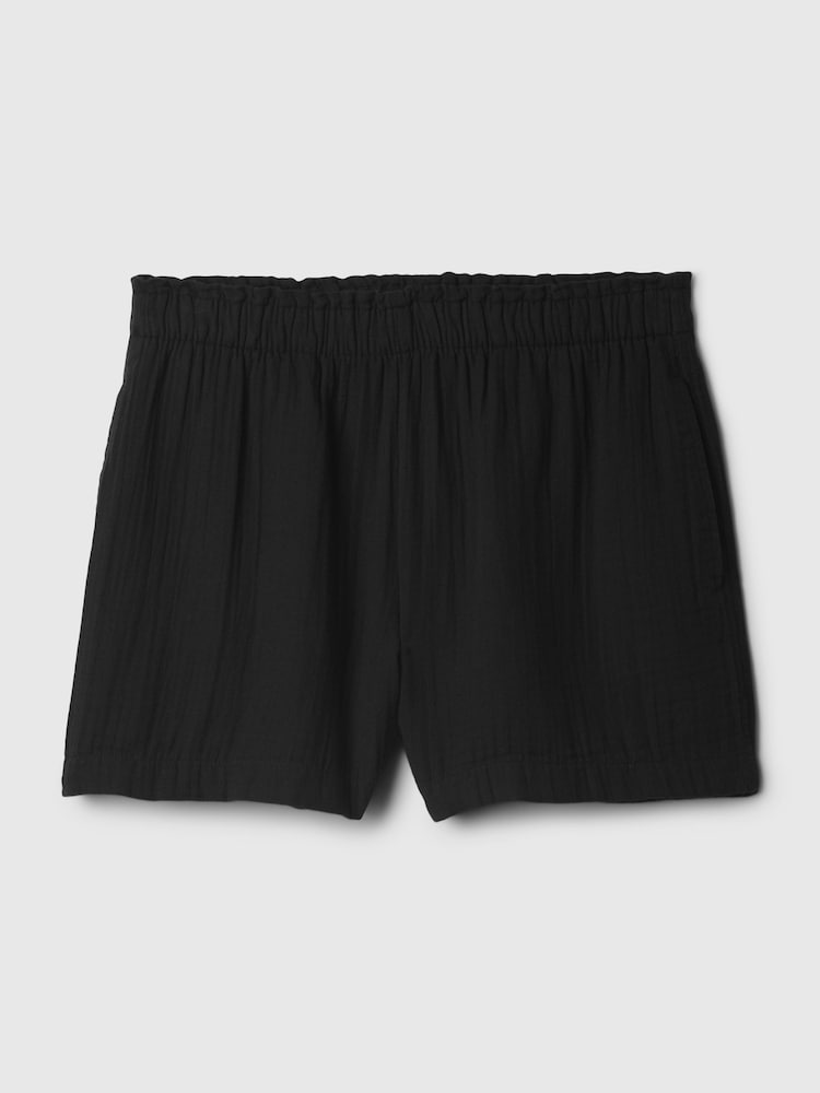 Gap Black Crinkle Cotton Pull On Short - Image 5 of 5