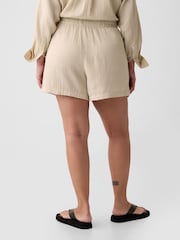 Gap Beige Crinkle Cotton Pull On Short - Image 2 of 6
