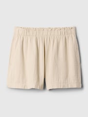 Gap Beige Crinkle Cotton Pull On Short - Image 6 of 6