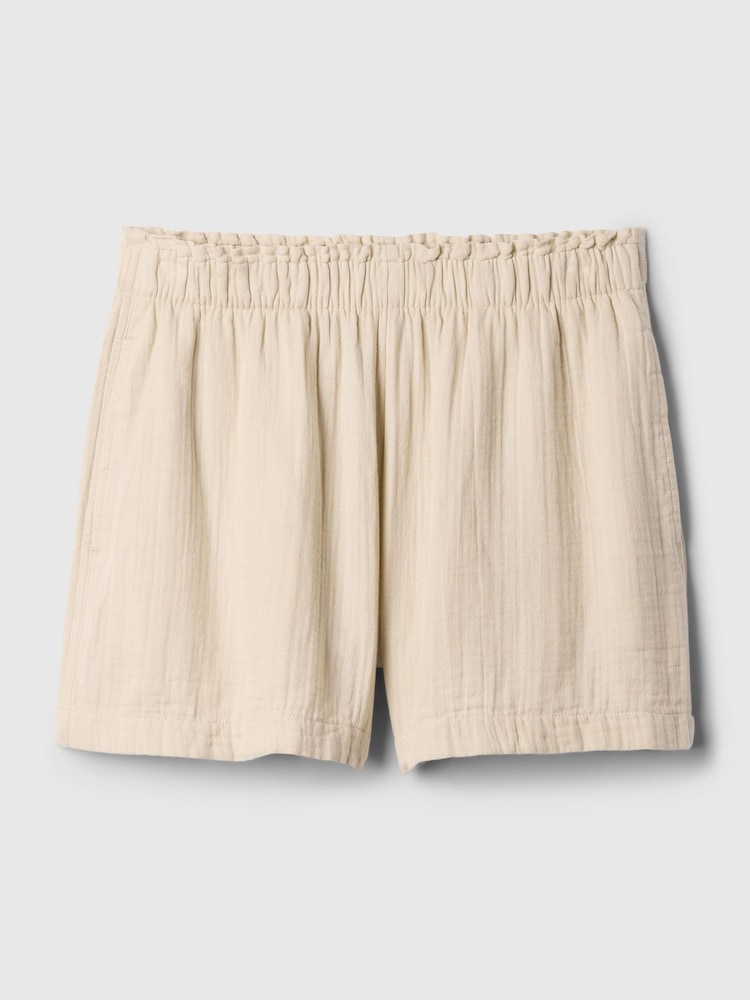 Gap Beige Crinkle Cotton Pull On Short - Image 6 of 6 Gap Beige Crinkle Cotton Pull On Short - Image 6 of 6
