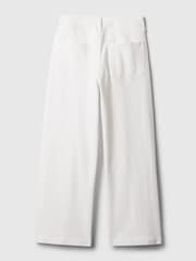 Gap White High Waist Wide Leg Cropped Jeans - Image 5 of 6