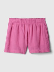 Gap Pink Crinkle Cotton Pull On Short - Image 6 of 7